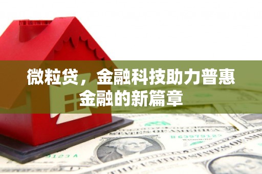 乌拉特中旗微粒贷，金融科技助力普惠金融的新篇章