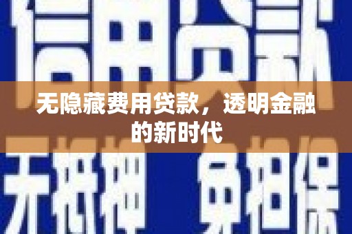 乌拉特中旗无隐藏费用贷款，透明金融的新时代