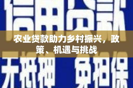 乌拉特中旗农业贷款助力乡村振兴，政策、机遇与挑战