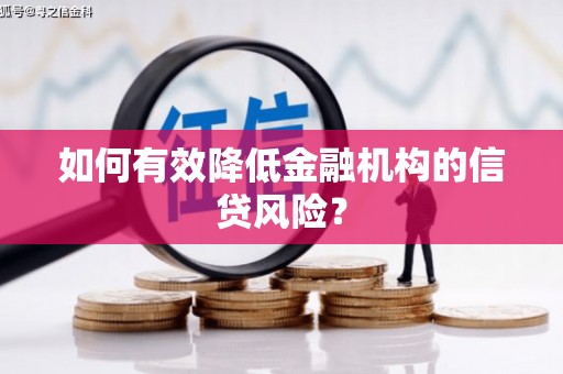 乌拉特中旗如何有效降低金融机构的信贷风险？