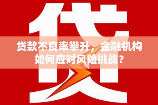 乌拉特中旗贷款不良率攀升，金融机构如何应对风险挑战？