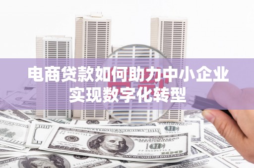 乌拉特中旗电商贷款如何助力中小企业实现数字化转型