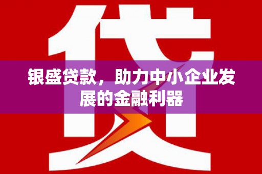 乌拉特中旗银盛贷款，助力中小企业发展的金融利器