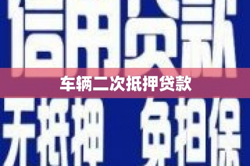 乌拉特中旗车辆二次抵押贷款