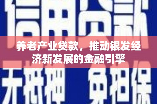 乌拉特中旗养老产业贷款，推动银发经济新发展的金融引擎