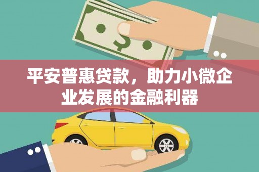 乌拉特中旗平安普惠贷款，助力小微企业发展的金融利器